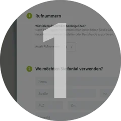 Registrierung bei fonial Bild von Registrierungsmaske
