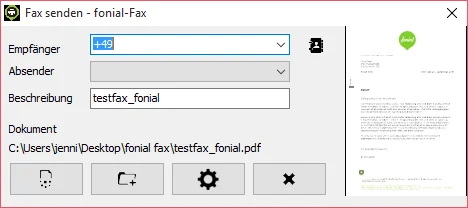 Screenshot Versand Status