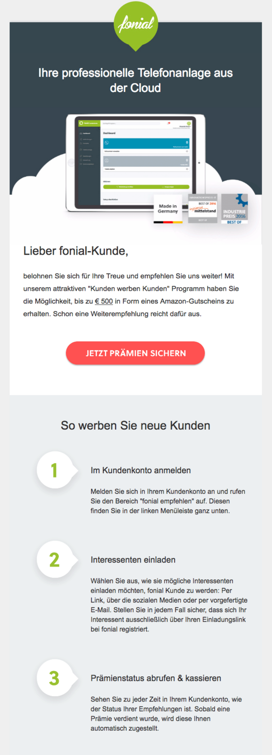 fonial Newsletter Beispiel