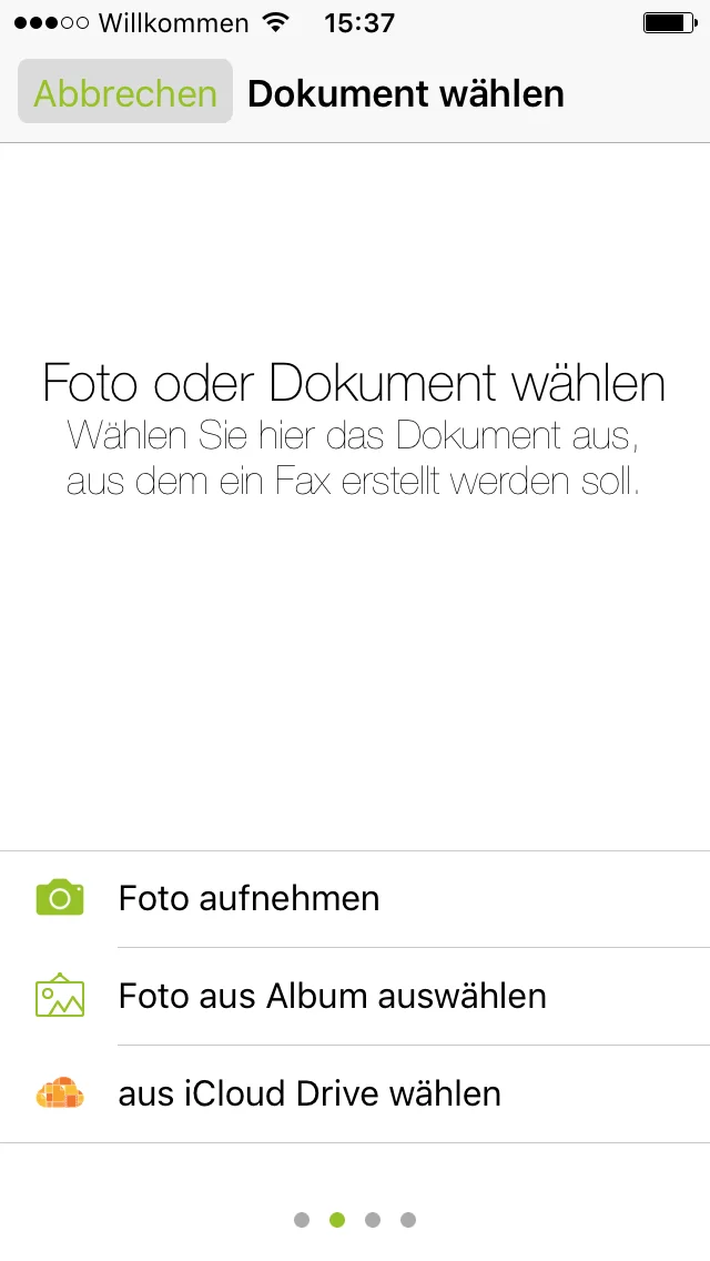 Screenshot Fax neu erstellen