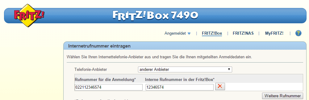 Fritzbox Oberfläche