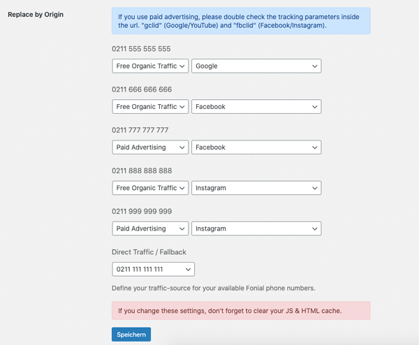 AWEOS Calltracking für Wordpress