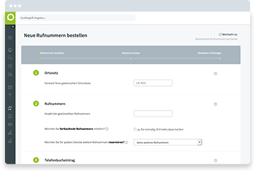 Rufnummern für Cloud-Telefonie bestellen