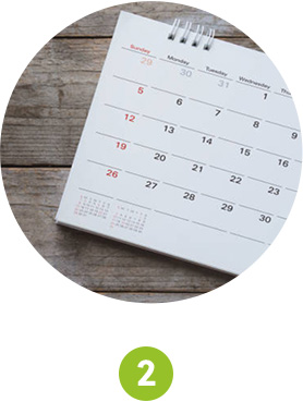 Tischkalender mit Ringbindung