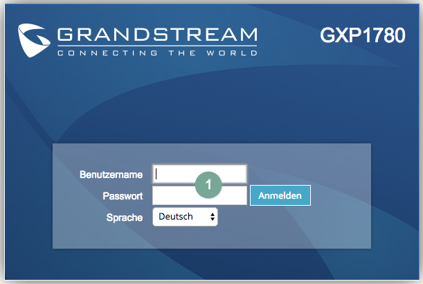 Administrationsoberfläche Grandstream GXP1780
