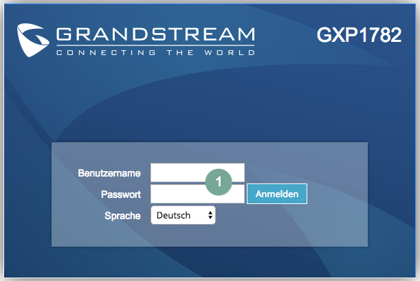 Administrationsoberfläche Grandstream GXP1782