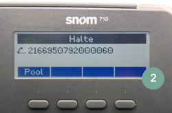 Display snom Funktion Konferenz  Fall A Schritt 2