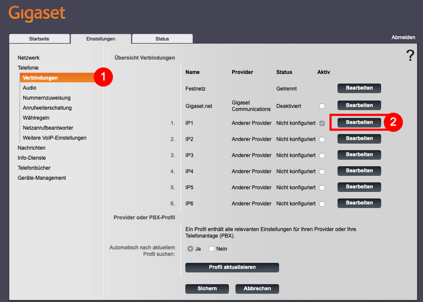 DECT-Basis einrichten