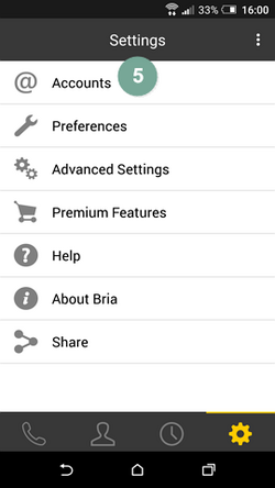 Bria Konfiguration Android Schritt 5