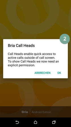 Bria Konfiguration Android Schritt 2