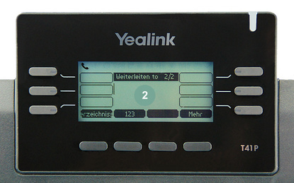 Yealink T41P Anruf weiterleiten Schritt 2