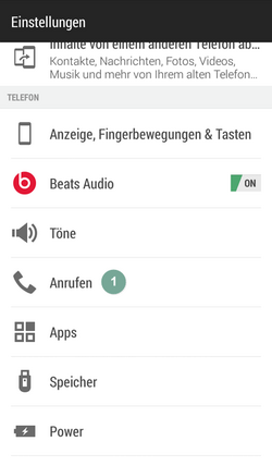 Ansicht Android Mobile Integration Schritt 1