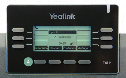 Yealink T41P Anruf weiterleiten Schritt 4