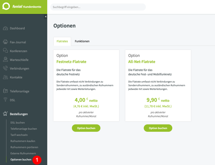 Microsoft Teams Option buchen