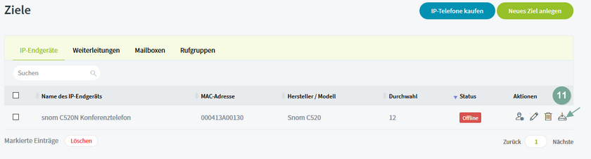 snom C520 Konfigurationsdateien herunterladen im Kundenkonto