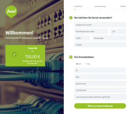 fonial Trunk 200 Registrierung