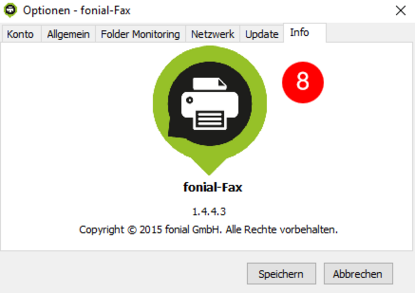 Faxdruckertreiber Optionen Tab 6