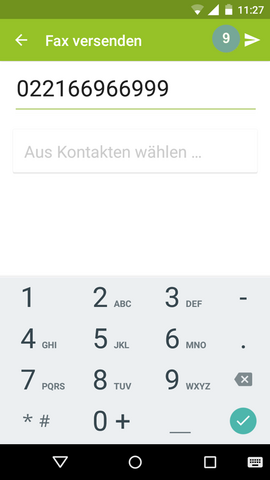 Fax versenden fonial E-Fax-App