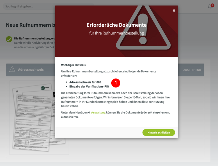 Erforderliche Dokumente Gewerbekunden