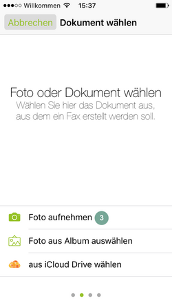 Faxdokument erstellen fonial E-Fax-App