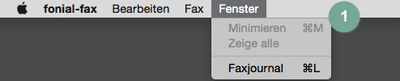 Menünavigation fonial Faxdruckertreiber