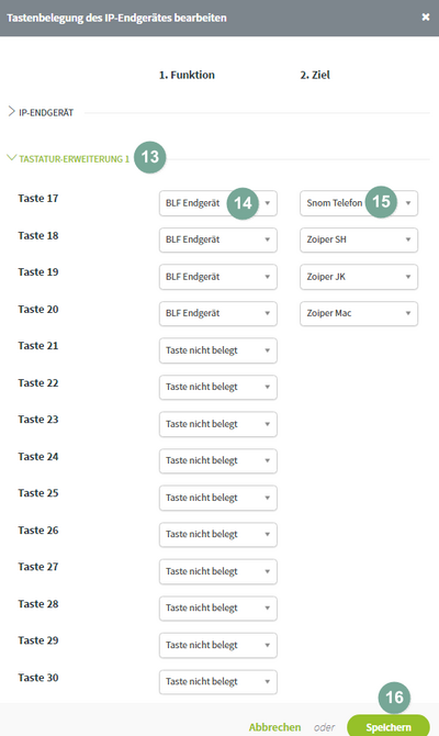 Tastaturerweiterung eingeben