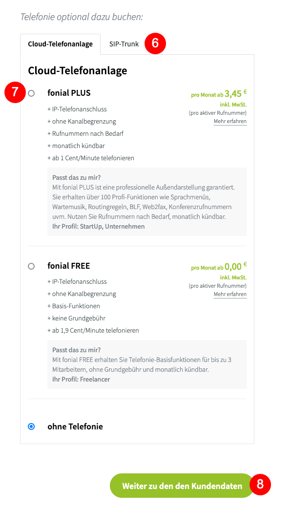 Telefonie bestellen