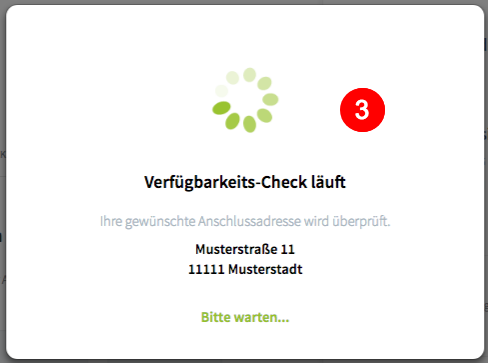 Prüfung der DSL Verfügbarkeit