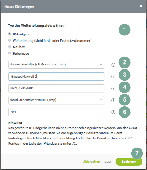 Ziel anlegen Maxwell 2